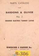 Bardons & Oliver-Bardons & Oliver No. 5, Turret Lathe Parts Manual 1941-5-No. 5-05